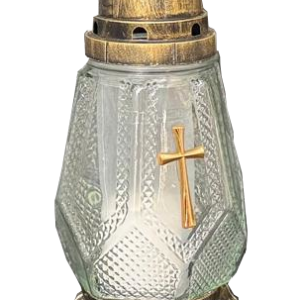 Lamparina cemitério de vidro