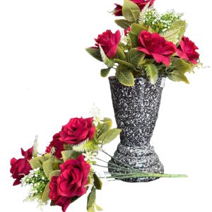 Rosas artificiais para cemitério