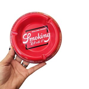 🔥 Cinzeiro Metálico Smoking – Edição Vermelha