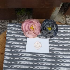 Tecido Fabricart Rendinhas Cinza