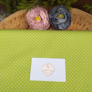 Tecido Pintinhas marca Poppy – Verde Lima