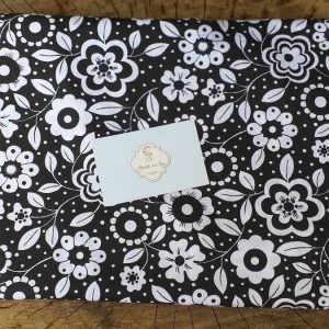 Tecido EVA Coleção Preto e Branco Flores