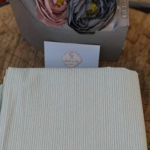 Tecido Fabricart Listras Verde Água