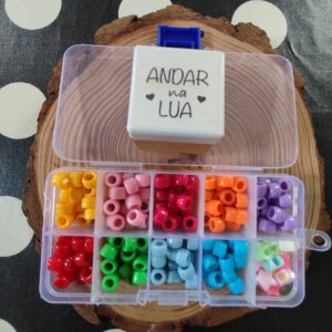 Caixa com Contas em Acrilico -Modelo 1