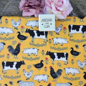 Tecido EVA Coleção Fazendinha Amarelo – Animais