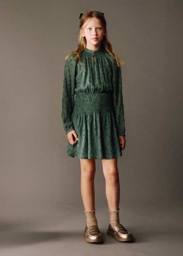 Vestido gasa rapariga (verde)