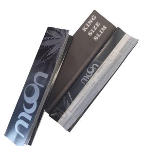 Moon Black King Size – Papel de Seda Ultrafino com Estilo e Queima Lenta