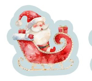 Painel Almofada Coleção Pai Natal Aguarela