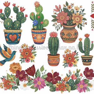 Adesivos para Objetos Coleção Flores Frida