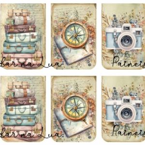 Painel Bolsa Porta Telemóvel /Óculos/ Canetas Coleção Viagens