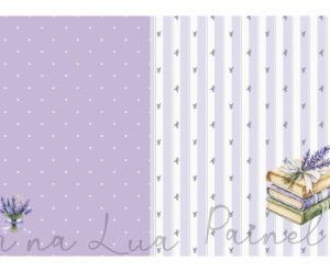 * @New 100% Algodão Painel Capas para Livros Ajustável Coleção Lavanda