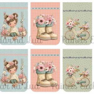 NEW Painel Bolsa Porta Telemóvel /Óculos/ Canetas Coleção Floral Spring