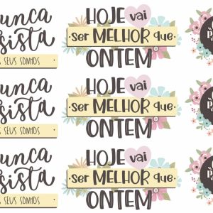 Desenhos Termocolante para Aplicar Coleção Frases Motivacionais