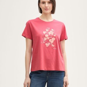 T-shirt Básica em Algodão Orgânico, Tom Tailor