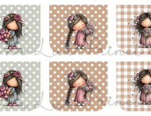 NEW Painel Porta Moedas Coleção Meninas com Flores