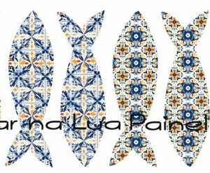 Painel Sardinhas desenho azulejos portugueses 1