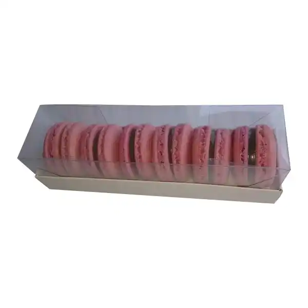 Macarons Caixa Cartão + Base + Tampa Plástico 6 Unidades - Image 2
