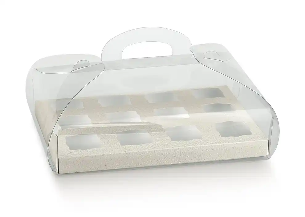 Caixa Transparente + Fundo Branco 12 Quadrados 24,5x18x9,5cm - Image 2