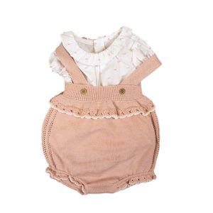 Conjunto para Bebé com Blusa e Jardineira