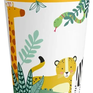 Copos Papel Animais da Selva 250ml c/8