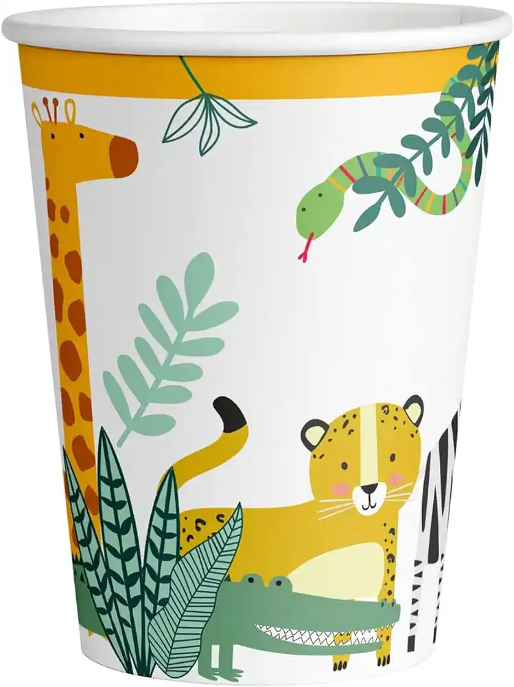 Copos Papel Animais da Selva 250ml c/8 - Image 2