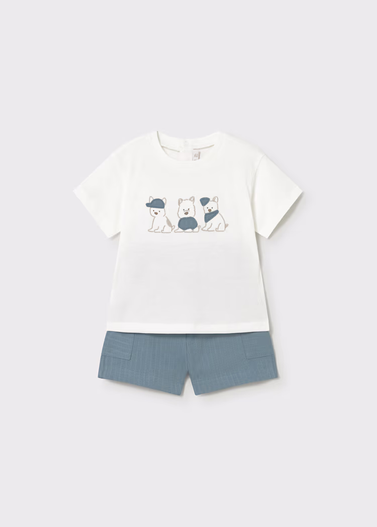 Conjunto de calção e t-shirt para bebé Mayoral