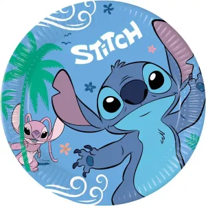 Pratos Stitch Papel 23cm c/8