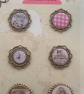 Pack de 6 Medalhões Shabby 6411